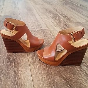 Michael Kors Leather Josephine Wedges